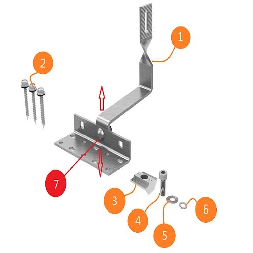 solar tile roof hook