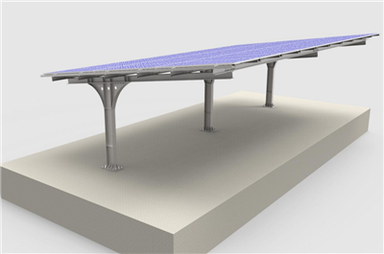 Sistema d'estructura de bastidor solar de coberta impermeable per a garatge solar d'acer