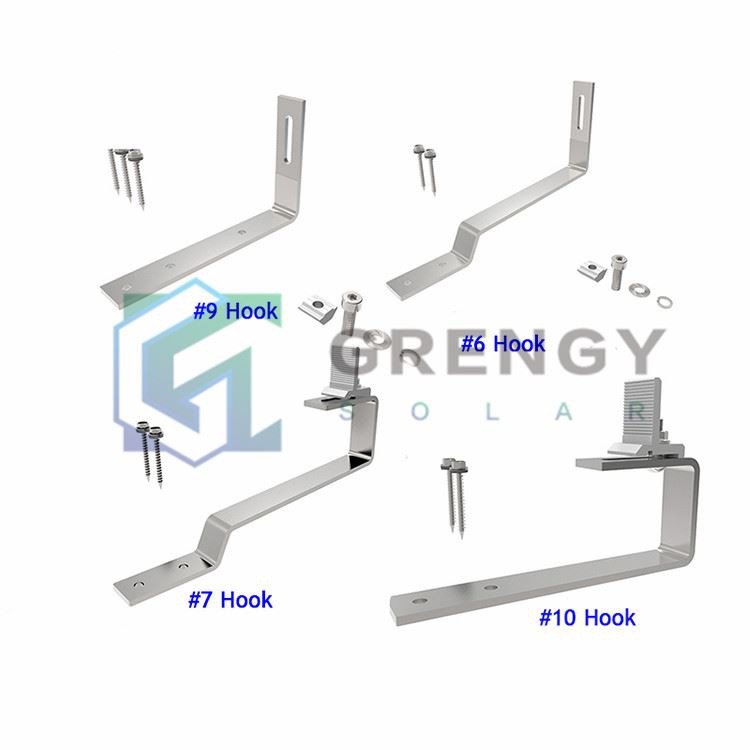 Top ranking solar flat tile roof hooks for sale