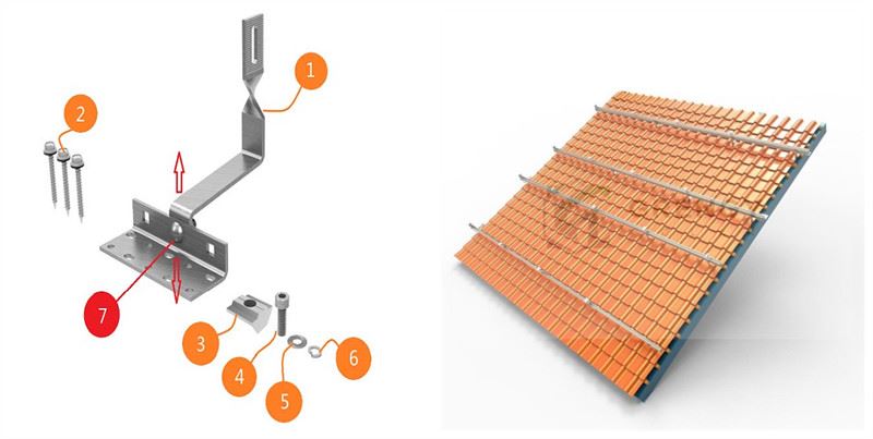 solar tile roof hook_
