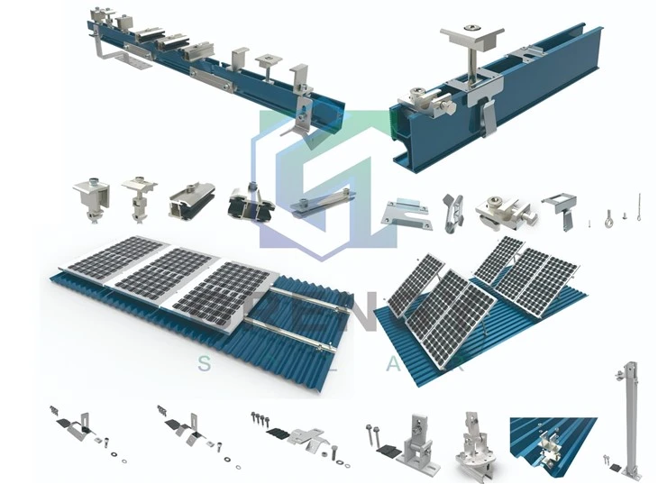 Kits de muntatge solar de sostre de metall ondulat
