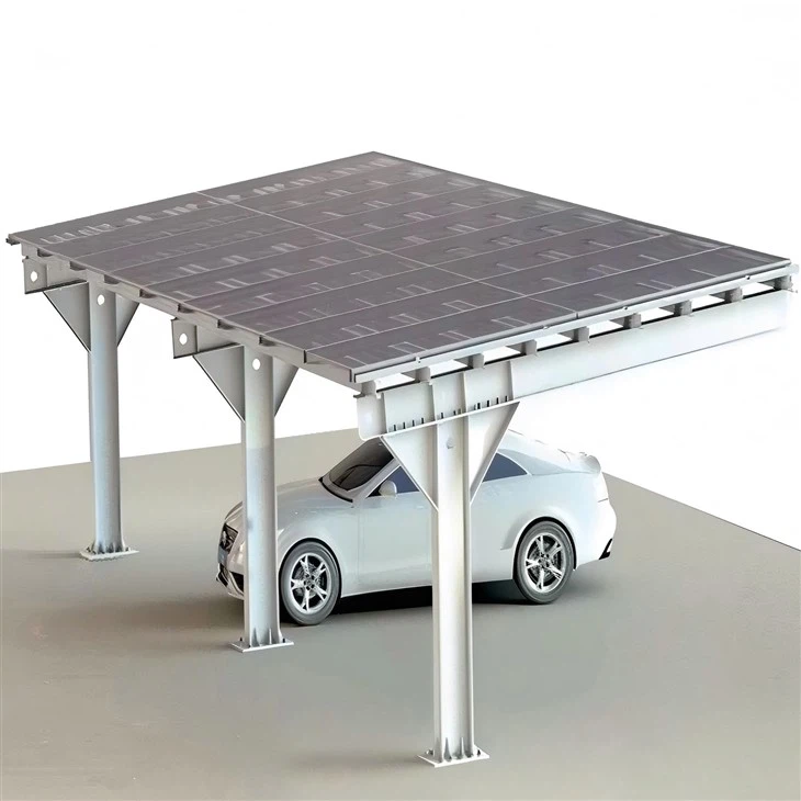 Muntatge de carport solar galvanitzat en calent-