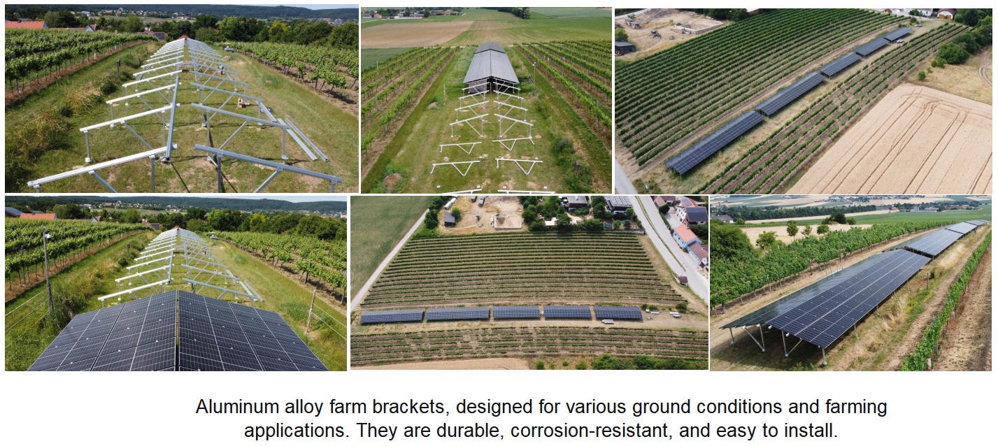 Fixed-Tilt Structure made of Aluminum and applied in the farm Fixed-Tilt Structure made of Aluminum and applied in the farm