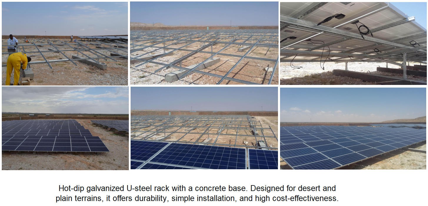Solar Racking System with Concrete Base Solar Racking System with Concrete Base