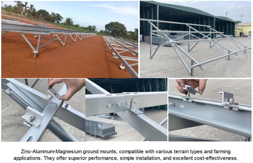 Corrosion Resistant ZAM Steel Solar Rack African Project Corrosion Resistant ZAM Steel Solar Rack African Project