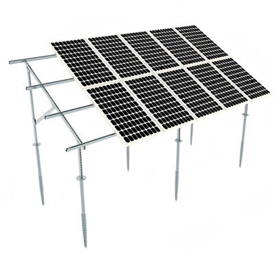 Muntatge solar a terra d'acer galvanitzat