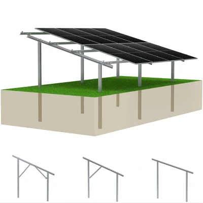 Muntatge solar a terra amb acer ZAM