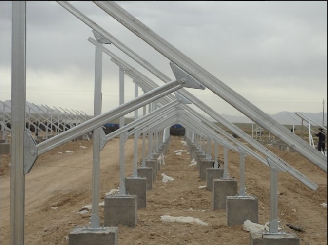 Solar Racking System With Concrete Base high quality